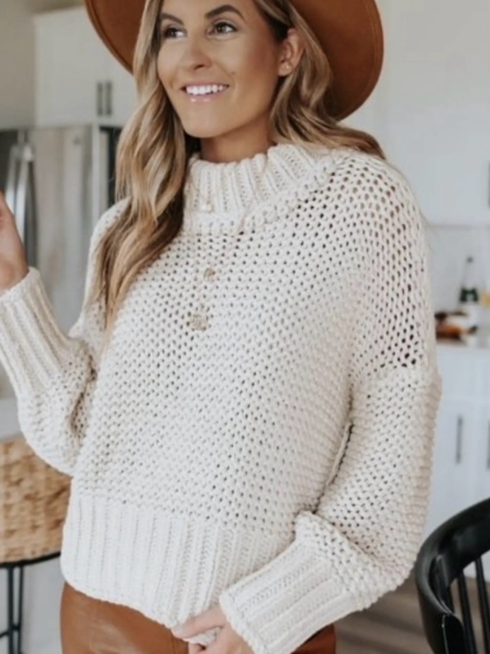 Free People cozy My Only Sunshine chunky knit sweater size Medium